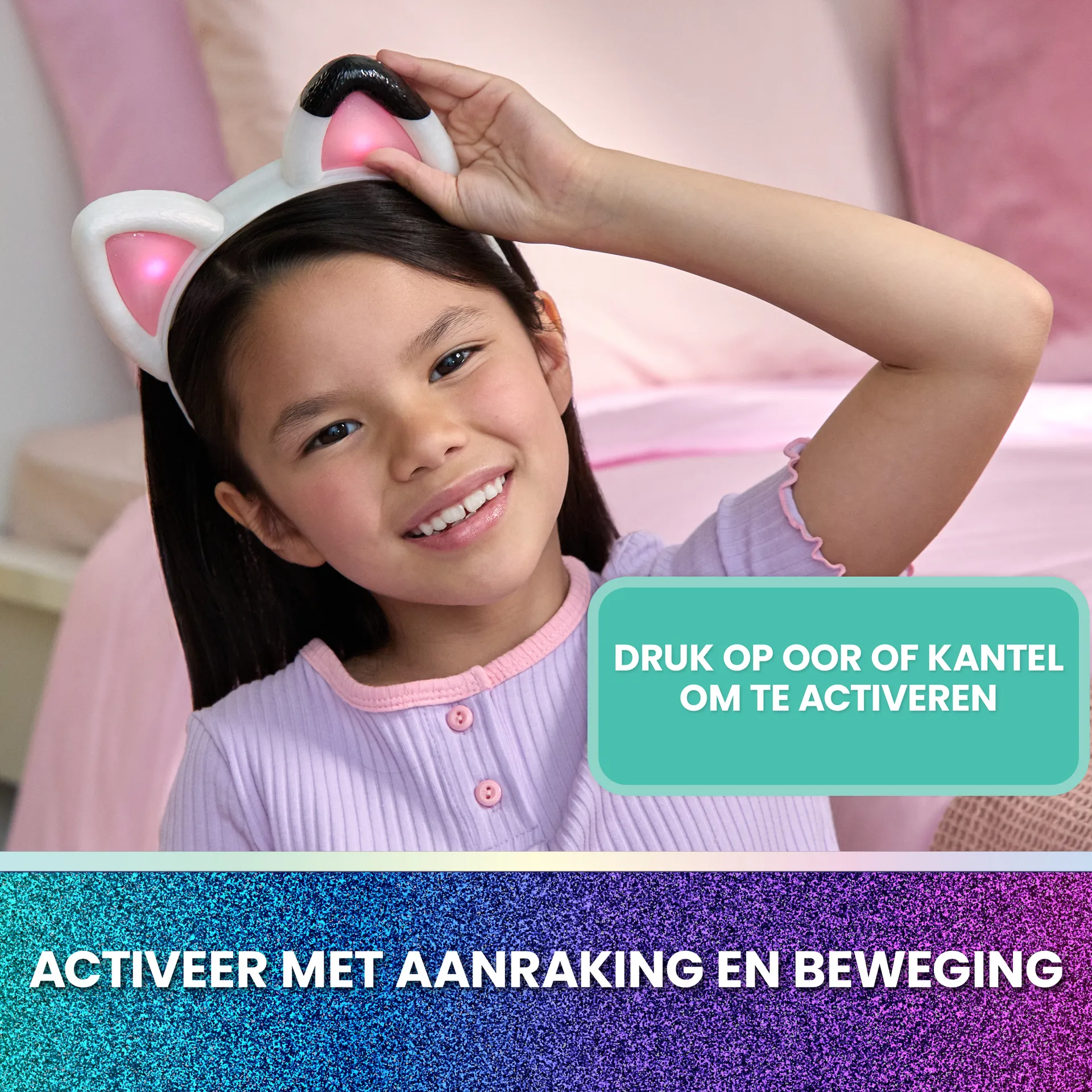 Gabby's Dollhouse DREAMWORKS : DER FILM - Interaktiver Miau-tastischer Katzenohren-Haarreif mit Licht, Sound & 3 Spielmodi – Bild 3