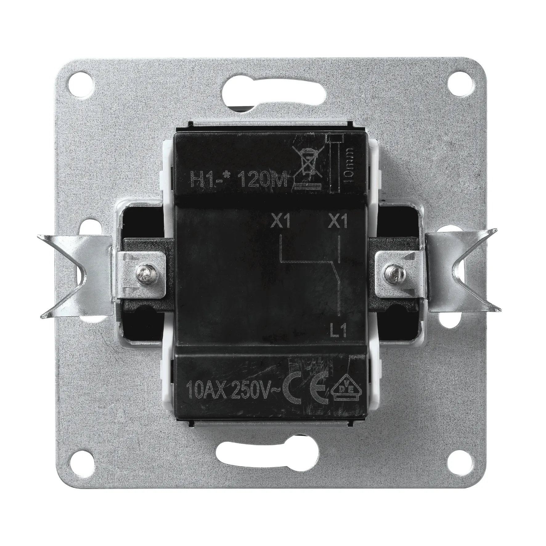 Wechselschalter McPower ''Flair'', 250V~/10A, UP, matt schwarz – Bild 2