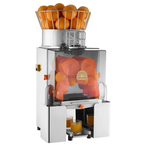 VEVOR Gewerbliche Orangenpresse Edelstahl Zitruspresse 120 W PC-Abdeckung, Saftpresse für bis zu 20 Orangen pro Minute, Entsafter für Zitronen Zitrusfrüchte Granatäpfel mit 2 Schalenbehältern – Bild 10