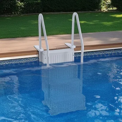 VEVOR Schwimmbadleiter, 4-stufige Treppe mit Doppelhandlauf & rutschfesten Hochleistungsstufen, 180 kg Tragkraft, für 122–137 cm große eingebaute & oberirdische Pools mit jeder Terrassenoberfläche – Bild 7