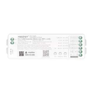 MiBoxer ML5 LED Controller 5in1 RGB-WW (RGB-CCT) DC12~24V Matter Over WiFi + 2.4G MiBoxer ML5 LED Controller 5in1 RGB-WW (RGB-CCT) DC12~24V Matter Over WiFi + 2.4G