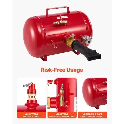 VEVOR Luftreifen Perlensitzer Luftreifenperlen Sitzer 18,9 L Reifenwulst Blaster Werkzeug, 0,6–0,8 MPa Betriebsdruck, Luftauslöser-Sitzpumpe für Pickup Truck ATV Jeep Rasentraktor Wohnmobil Rot – Bild 4