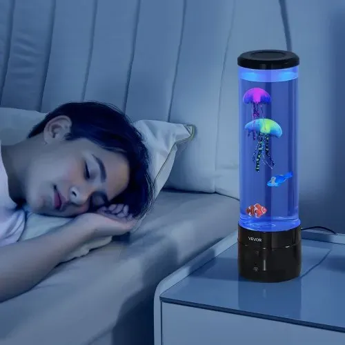 VEVOR Lavalampe 382 mm schwimmende Quallen-Blasenlichtlampe, 16 Farbwechsel-Lichteffekte, Bluetooth-Lautsprecher, Stimmungslampe, Aquarium Nachtlicht für Schlafzimmer, Wohnzimmer, Heimdekoration – Bild 7