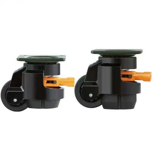 VEVOR 4er-Set Lenkrolle φ50,8mm Möbelrolle Höhenverstellbar Transportrolle 0,5 Tonnen Tragfähigkeit Schwerlastrolle aus Nylon Nivellierrolle Lastrolle Laufrolle für Holzregale Möbel Werkbänke – Bild 9