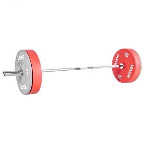 VEVOR Langhantelstange verchromte Zugstange 182 cm mit geriffeltem Griff für Krafttraining Gewichtheben Kniebeugen Kreuzheben Bankdrücken, Hantelstange für 5 cm Hantelscheiben mit 227 kg Tragkraft – Bild 9