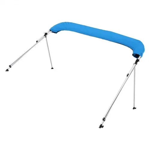 VEVOR Bimini Top Bootsabdeckung Sonnenverdeck (3 Bögen) aus 600D Polyester mit Rahmen aus Aluminiumlegierung, wasserdichte Sonnenschutz-Bootsmarkise mit Aufbewahrungstasche, 216-229 cm (B) Blau – Bild 9