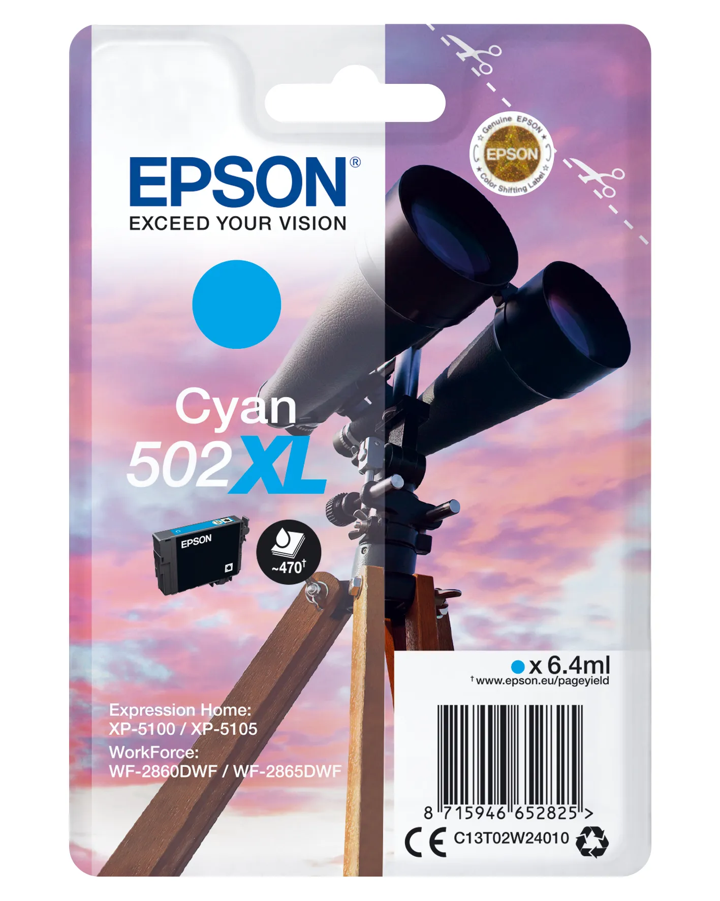 Epson Singlepack Cyan 502XL Ink Epson Singlepack Cyan 502XL Ink