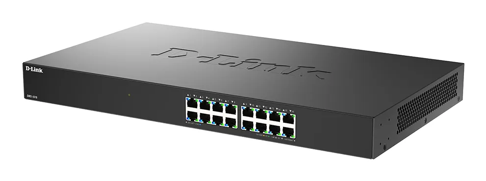 D-Link DMS-1016 Unmanaged L2+ 2.5G Ethernet (100/1000/2500) Schwarz – Bild 3