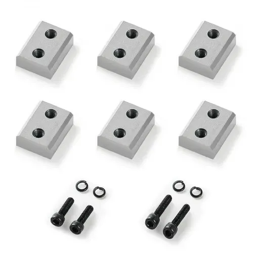 VEVOR Bewehrungsschneiderklingen, 6 Stk. Ersatzbackenklingen für 25 mm #8 elektrischen Bolzenschneider, doppelseitig, CR12MOV-Stahl mit hoher Härte, mit Schrauben und Federscheibe, silber – Bild 10