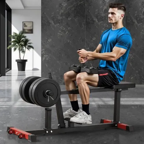 VEVOR sitzende Wadenmaschine Wedentrainer mit 200 kg Tragkraft für Beinübungen, Kraft-Beintrainer Spezialmaschine für den Unterkörper, passend für Gewichtsscheiben (25,4 / 50,8 mm) – Bild 7