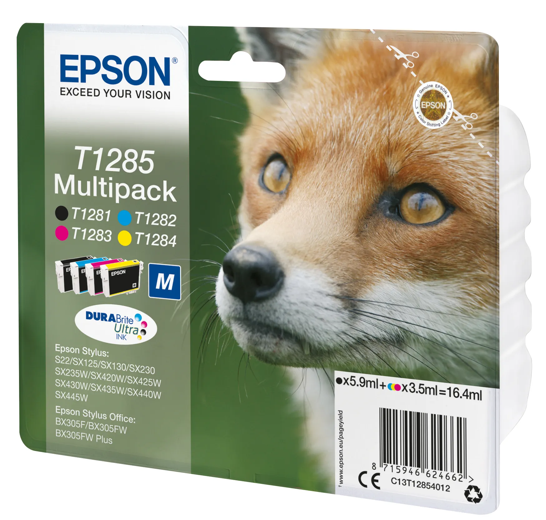 Epson Fox Multipack 4 Farben T1285, DURABrite Ultra Ink – Bild 2