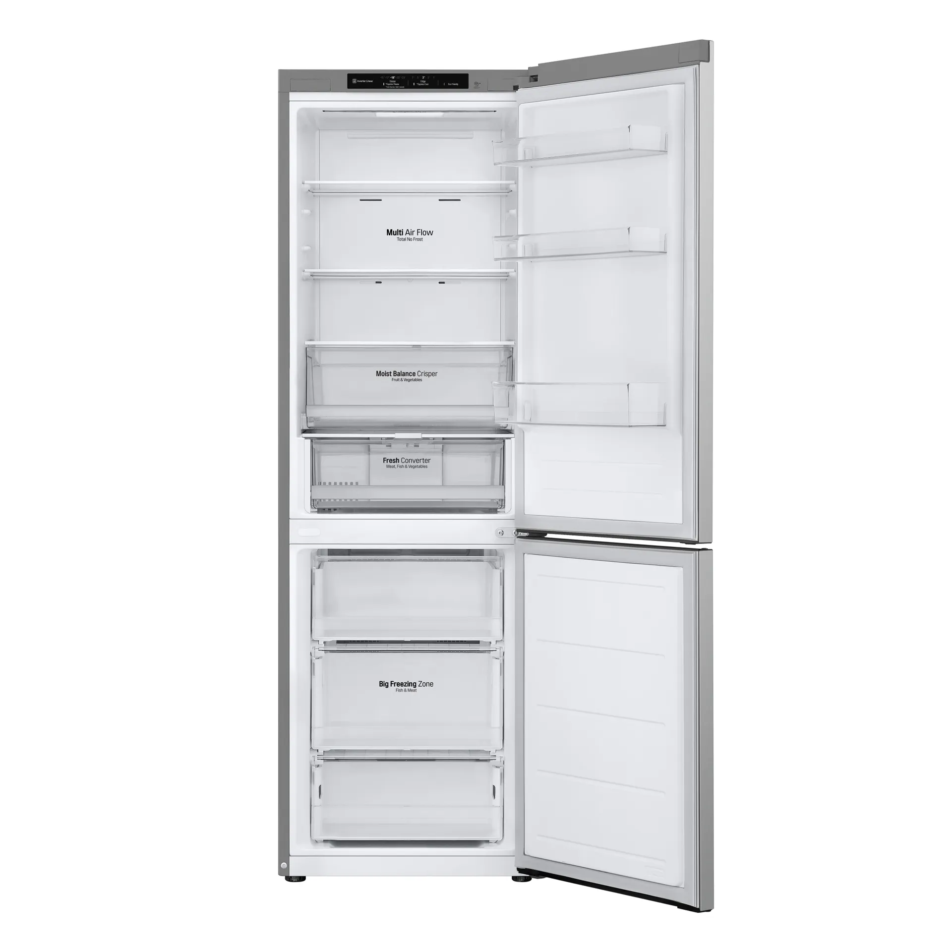 LG GBV3100CPY.APYQEUR Kühl- und Gefrierkombination Freistehend 344 l Silber – Bild 3