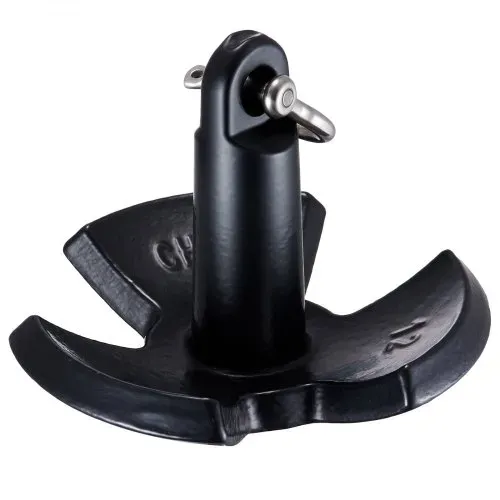 VEVOR Flussanker Bootsanker aus Gusseisen mit Schwarzer Vinylbeschichtung und Schäkel 5,4 kg, Pilzanker in Marinequalität für Boote bis zu 3,05 m, Ausgezeichnete Haltekraft in Flüssen und Seen – Bild 9
