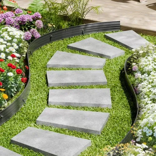 VEVOR Beeteinfassung, 8 Packungen à 183 cm, Rasenkante aus Aluminiumlegierung, Beetumrandung, biegbare Garteneinfassung, Rasenbegrenzung, robuster Rasenkantenzaun für Blumenbeete, Hofwege – Bild 7