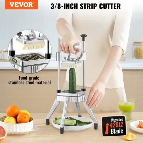 VEVOR Frittiermaschine 3/8 Zoll, Kartoffelschneider, Pommes-Schneidemaschine, zum Schneiden von Gemüse / Obst / Gurken / Kartoffeln / Zwiebeln / Pilz / Äpfeln VEVOR Frittiermaschine 3/8 Zoll, Kartoffelschneider, Pommes-Schneidemaschine, zum Schneiden von Gemüse / Obst / Gurken / Kartoffeln / Zwiebeln / Pilz / Äpfeln