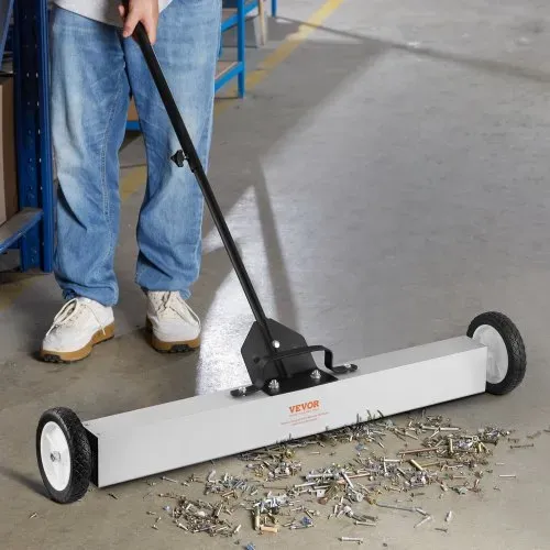 VEVOR Magnetbesen Magnetische Kehrmaschine 77-113 cm, Magnetic Sweeper Magnetisch Magnet Besen Magnetbesen Magnetheber 24,9 kg Magnetkraft Magnetischer Spänesammler Bodenkehrer Kehrmaschine – Bild 7