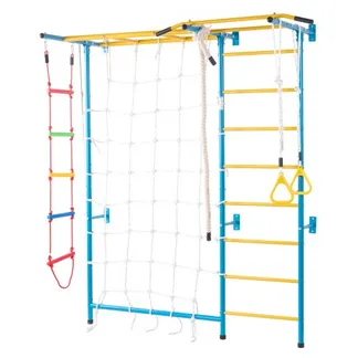VEVOR Sprossenwand Turnwand Klettergerüst für Kleinkinder, 7-in-1-Kletterspielset mit schwedischer Leiter aus Karbonstahl, Klimmzugstange & Strickleiter & Turnringen 100 kg belastbar mehrfarbig VEVOR Sprossenwand Turnwand Klettergerüst für Kleinkinder, 7-in-1-Kletterspielset mit schwedischer Leiter aus Karbonstahl, Klimmzugstange & Strickleiter & Turnringen 100 kg belastbar mehrfarbig