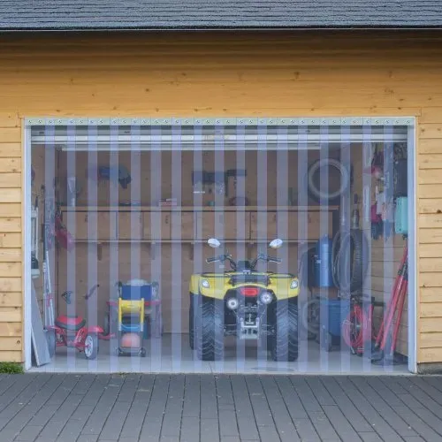 VEVOR PVC-Streifenvorhang, 30,8 m Länge x 0,3 m Breite, Lamellenvorhang, Meterware, -55,6 °C bis 30 °C Vorhangstreifen für Türen von Supermärkten, Garagen und Lagerhallen, Transparent – Bild 7