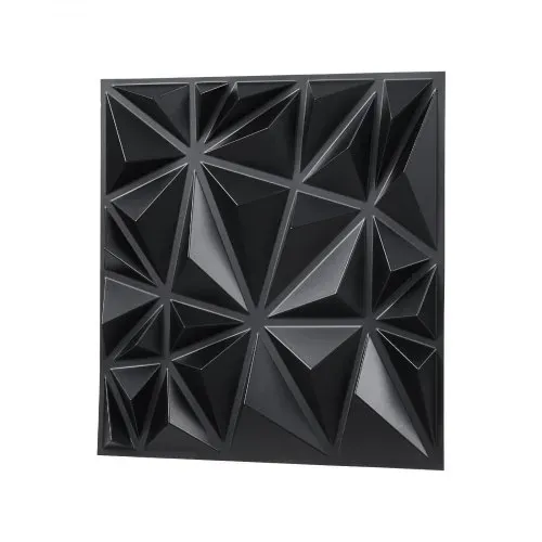 VEVOR 3D-Wandpaneele, 33er-Set 30x30 cm PVC-Moderne minimalistische Wandverkleidung, 2,97 m², Wanddeko, Inneneinrichtung für Decke, Schlafzimmer, Wohn- und Spielzimmer, Mattschwarz – Bild 10