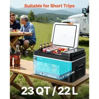 VEVOR Kompressor Kühlbox 22 L,12/24V DC Elektrische Gefrierbox mit App-Steuerung, 100–240 V AC Autokühlschrank für Camping Reisen Lastkraftwagen Angeln, 45 W Thermoelektrische Kühlbox Tragbar VEVOR Kompressor Kühlbox 22 L,12/24V DC Elektrische Gefrierbox mit App-Steuerung, 100–240 V AC Autokühlschrank für Camping Reisen Lastkraftwagen Angeln, 45 W Thermoelektrische Kühlbox Tragbar