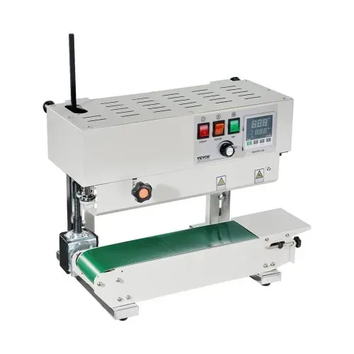 VEVOR Durchgehende Beutelband-Versiegelungsmaschine, 0,24-0,47 Zoll/6-12 mm Siegelbreite, vertikale Bandsiegelmaschine mit digitaler Temperaturregelung, Beutelsiegelgerät aus Karbonstahl für 0,02-0,8 mm starke Plastikbeutelfolien – Bild 9
