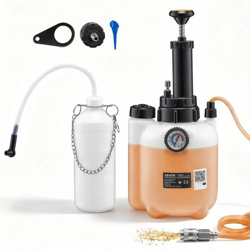 VEVOR Bremsenentlüftungsset 3 L Bremsflüssigkeits-Entlüftungsset mit 1 L Auffangflasche und 1 Hauptbremszylinderadapter (43,2 mm) Professionelles Ein-Personen-Bremsenlüftungsgerät für viele Fahrzeuge VEVOR Bremsenentlüftungsset 3 L Bremsflüssigkeits-Entlüftungsset mit 1 L Auffangflasche und 1 Hauptbremszylinderadapter (43,2 mm) Professionelles Ein-Personen-Bremsenlüftungsgerät für viele Fahrzeuge