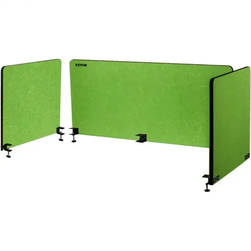 VEVOR Schreibtisch Sichtschutz Polyesterfaser Akustik Tischtrennwand 20mm dick Schreibtisch Trennwand Grün Tischtrennwand Ein 152x61cm + Zwei 61x61cm Paneele Ideal für Büro Bibliothek Klassenzimmer – Bild 9