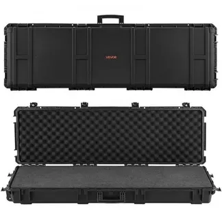 VEVOR Waffenkoffer mit Hartschale für Langwaffen, abschließbarer Gewehrkoffer mit abnehmbarem XPE-Schaum, Langwaffenkoffer Waffenaufbewahrung rollbar IP67 wasserfest, 134,1 x 42,5 x 18 cm Schwarz VEVOR Waffenkoffer mit Hartschale für Langwaffen, abschließbarer Gewehrkoffer mit abnehmbarem XPE-Schaum, Langwaffenkoffer Waffenaufbewahrung rollbar IP67 wasserfest, 134,1 x 42,5 x 18 cm Schwarz