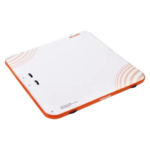 VEVOR Aufblasbares Schwimmdock, 2,13 x 2,13 m, aufblasbare Dockplattform, rutschfeste Wasser-Schwimmdockmatte mit tragbarer Tragetasche und abnehmbarer Leiter, Schwimmplattform-Inselfloß für Pool – Bild 9