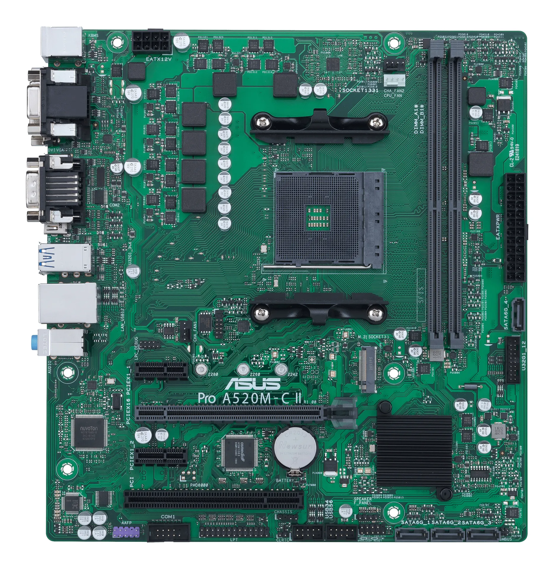 ASUS PRO A520M-C II/CSM AMD A520 Sockel AM4 micro ATX – Bild 2