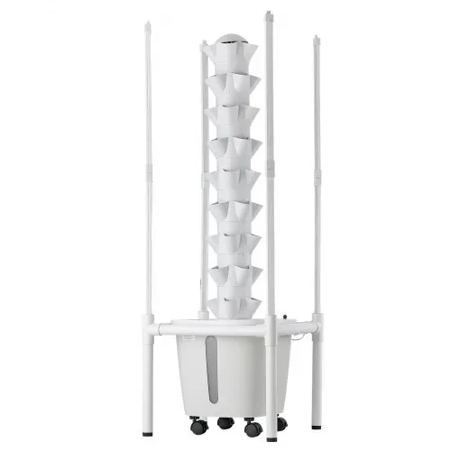 VEVOR Hydroponischer Turm 45 Pods, Hydrotower 9 Ebenen, Hydroponik-Anbausystem mit LED-Pflanzenlampe, App-Steuerung & Rädern, 20-L-Wassertank & Pumpe, Hydroponic Tower für Kräuter, Obst & Gemüse – Bild 8
