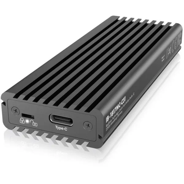 ICY BOX IB-1817MC-C31, Type-C® USB 3.2 Gen 2 zu PCIe NVMe & SATA M.2 2230/2242/2260/2280 SSD Gehäuse mit Schreibschutz – Bild 2