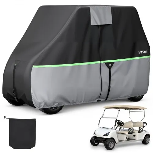 VEVOR Golfwagenabdeckung für 2+2/4-Sitzer-Golfwagen (die Meisten Golfcarts von Club Car, Yamaha, EZGO & Honda), Regenabdeckung aus 600D-Oxford-Gewebe, mit PU-Beschichtung & 3 Reißverschlusstüren VEVOR Golfwagenabdeckung für 2+2/4-Sitzer-Golfwagen (die Meisten Golfcarts von Club Car, Yamaha, EZGO & Honda), Regenabdeckung aus 600D-Oxford-Gewebe, mit PU-Beschichtung & 3 Reißverschlusstüren