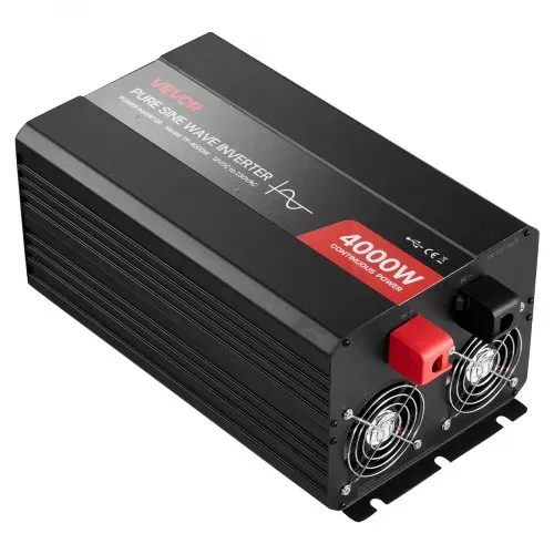 VEVOR 4000 W Wechselrichter, 12 V DC auf 230 V AC, reiner Sinus-Wechselrichter, mit LCD-Display, Fernbedienung, 2 USB-Anschlüssen, 2 AC-Steckdosen, Typ-C-Anschluss, für RV, LKW im Freien – Bild 9