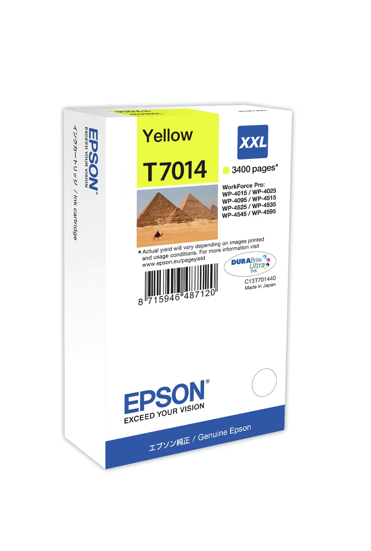 Epson Tintenpatrone XXL Yellow 3.4k Epson Tintenpatrone XXL Yellow 3.4k