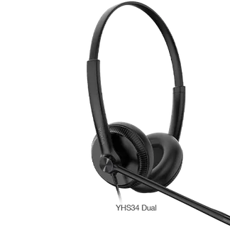 Yealink SIP zub. QD/RJ YHS34 Duales Headset mit NoiseCancelling Yealink SIP zub. QD/RJ YHS34 Duales Headset mit NoiseCancelling