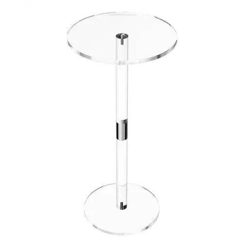 VEVOR Acryl Getränketisch, durchsichtiger Beistelltisch mit runder Platte & solidem Pfosten, moderner Acryltisch transparenter Esstisch für Kaffee Getränke Essen Snacks, 25,4 x 25,4 x 54 cm – Bild 10