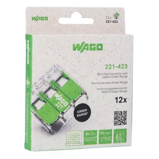 Wago Serie 221 – 3*4mm (12 Stück Retail) Green Range Wago Serie 221 – 3*4mm (12 Stück Retail) Green Range