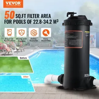 VEVOR Kartuschen-Poolfilter 380 x 380 x 710 mm Einbau-Poolfilter, oberirdisches Schwimmbad-Filtrationsfiltersystem mit Upgrade-Filter und auslaufsicherem Gehäuse für Whirlpools Spa aufblasbare Pools VEVOR Kartuschen-Poolfilter 380 x 380 x 710 mm Einbau-Poolfilter, oberirdisches Schwimmbad-Filtrationsfiltersystem mit Upgrade-Filter und auslaufsicherem Gehäuse für Whirlpools Spa aufblasbare Pools