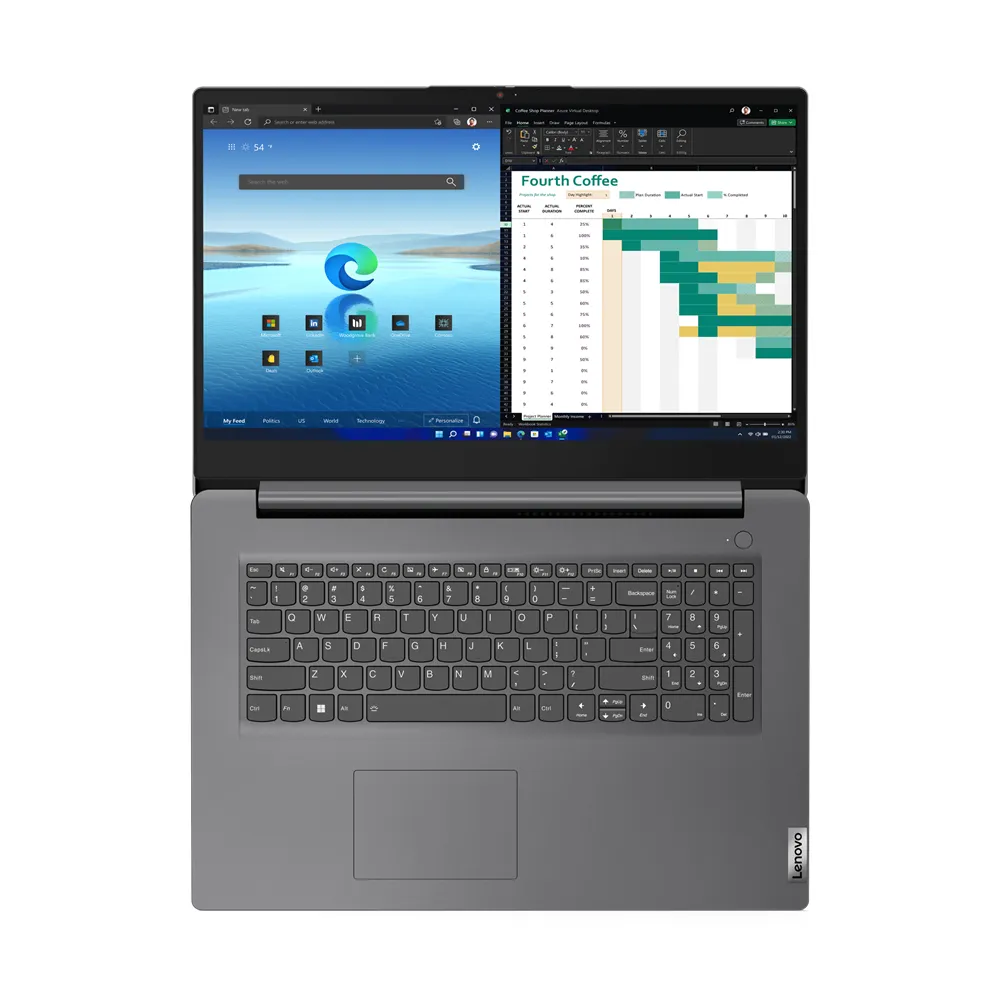 Lenovo V17 G4 IRU Intel® Core™ i7 i7-13620H Laptop 43,9 cm (17.3") Full HD 16 GB DDR4-SDRAM 512 GB SSD Wi-Fi 6 (802.11ax) Windows 11 Pro Deutsch Grau – Bild 6