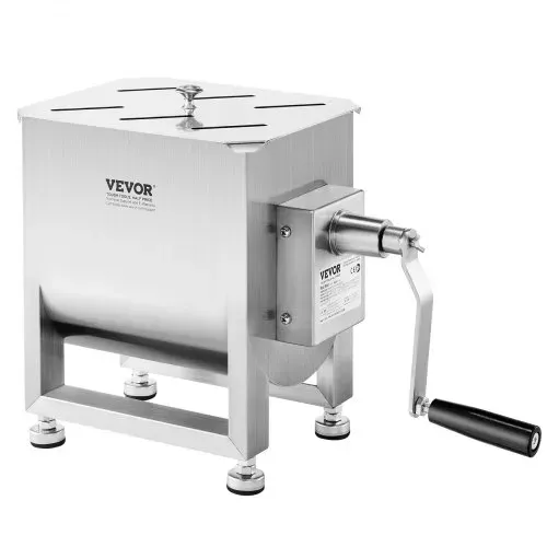VEVOR manueller Fleischmischer 10 L Fleischverarbeitungsgerät (maximales Mischen von 6,8 kg Fleisch), Fleischmischer aus Edelstahl, Wurstmischer mit Untersetzungsgetriebe, Handmixer für Hackfleisch – Bild 8