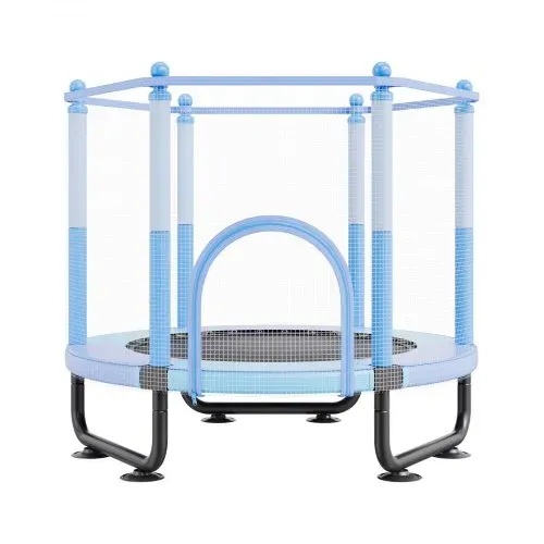VEVOR Kindertrampolin Outdoor-Trampolin mini Freizeittrampolin 1545 mm für Kleinkinder mit Sicherheitsnetz & Basketballkorb, Geburtstagsgeschenk Weihnachtsspielzeug für Kinder ab 3 Jahren Blau – Bild 10