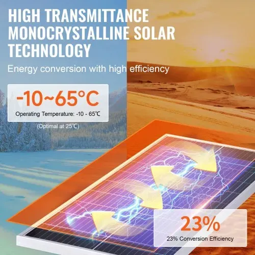 VEVOR 100W Solarpanel Kit 12V monokristallinen Solarmodul plus Laderegler 8,33A Solaranlage Umwandlungsrate von 23 % Kompatibel mit AGM-, GEL-, FLD-, LI-Batterien Ideal für Wohnmobile Yachten Zuhause – Bild 3