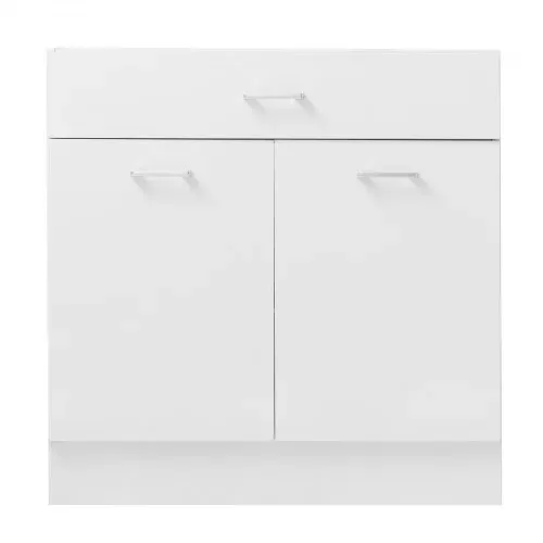 VEVOR Unterschrank 800x475x815 mm BxTxH Spanplatte Küchenunterschrank Weiß, für Waschküche & Bad, ohne Arbeitsplatte, im Shaker-Stil, mit Verstellbarem Einlegeboden, 1 Schublade, 2 Türen & Scharnieren – Bild 10