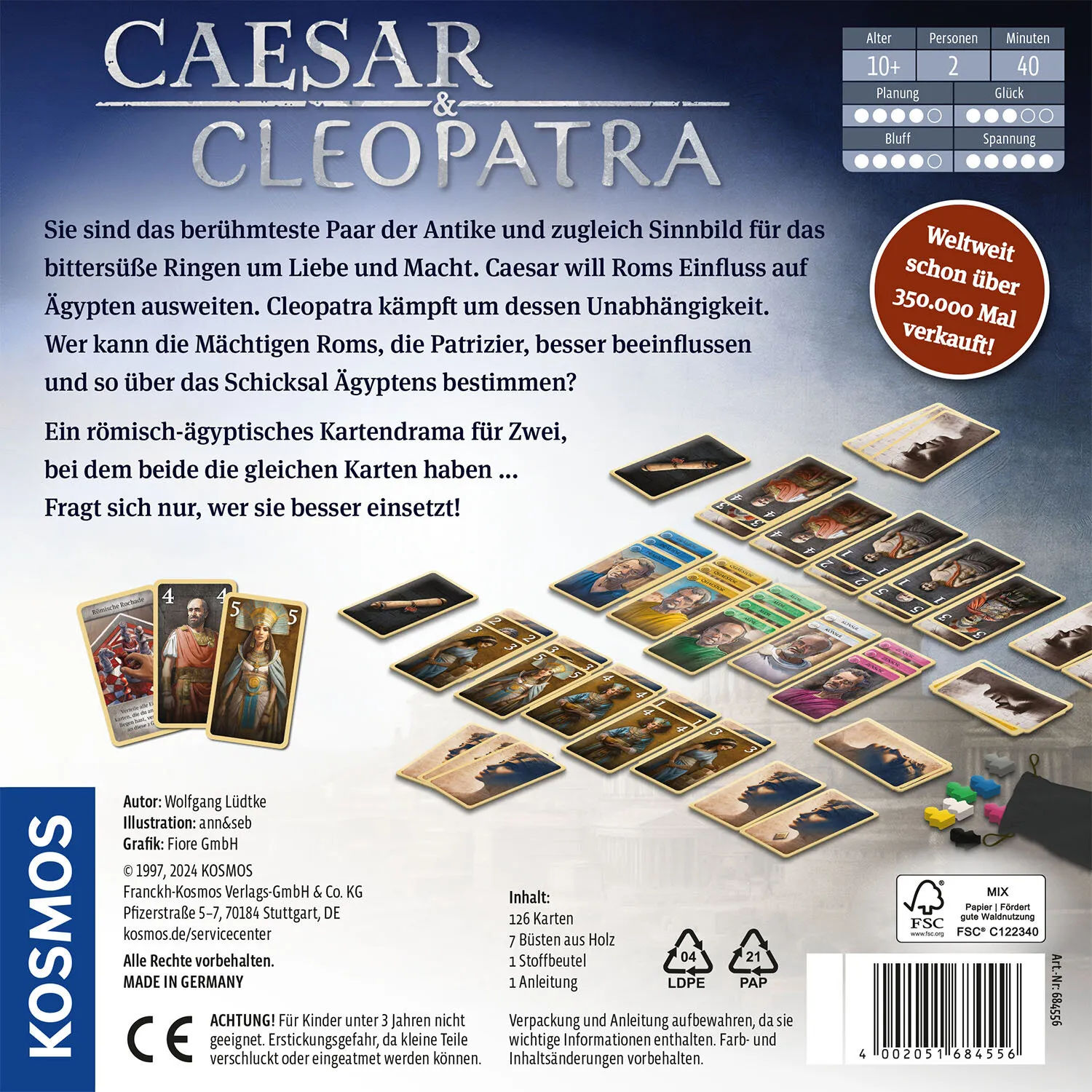 Kosmos Caesar & Cleopatra 40 min Kartenspiel Strategie – Bild 2