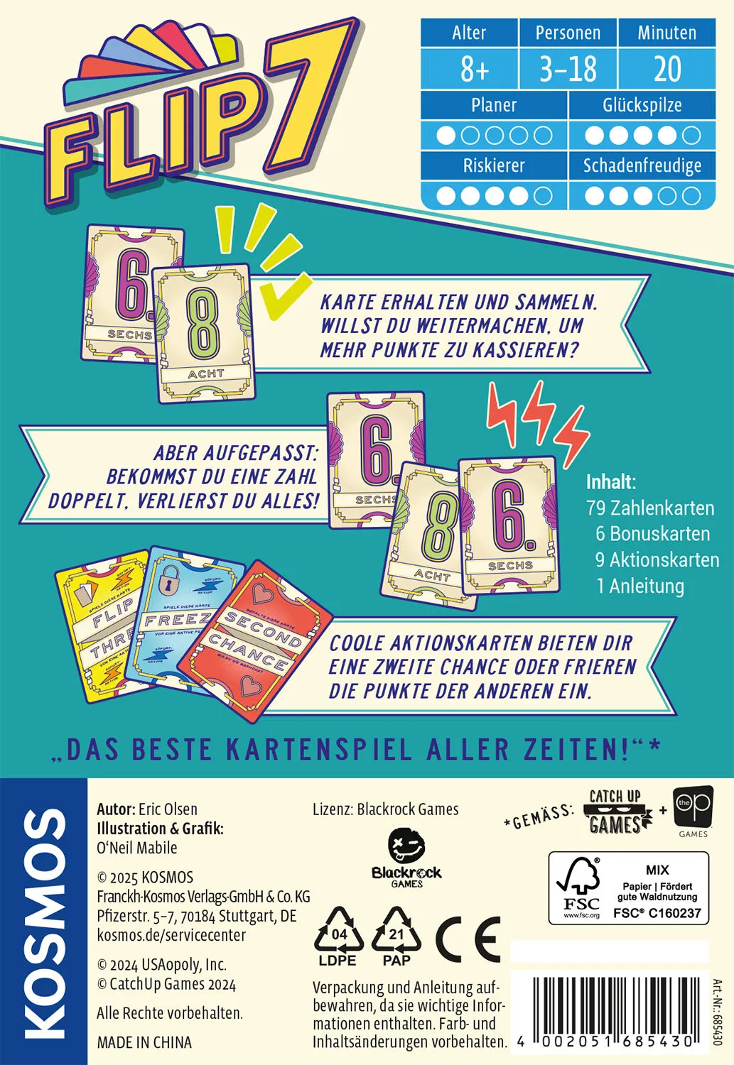 Kosmos 47885947 Brettspiel 20 min Kartenspiel Strategie – Bild 2