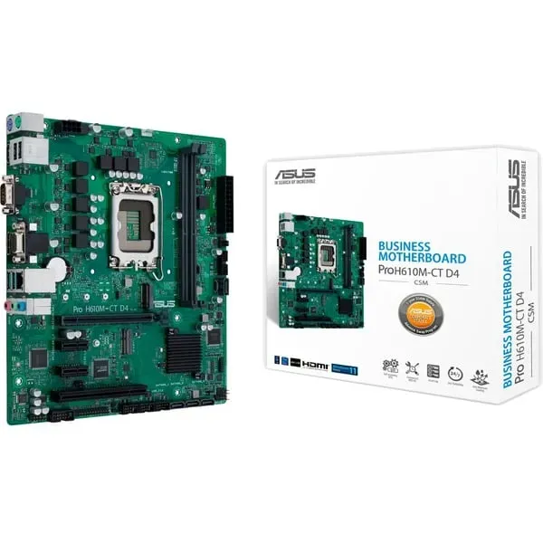 ASUS PRO H610M-C D4-CSM Intel H610 LGA 1700 micro ATX ASUS PRO H610M-C D4-CSM Intel H610 LGA 1700 micro ATX