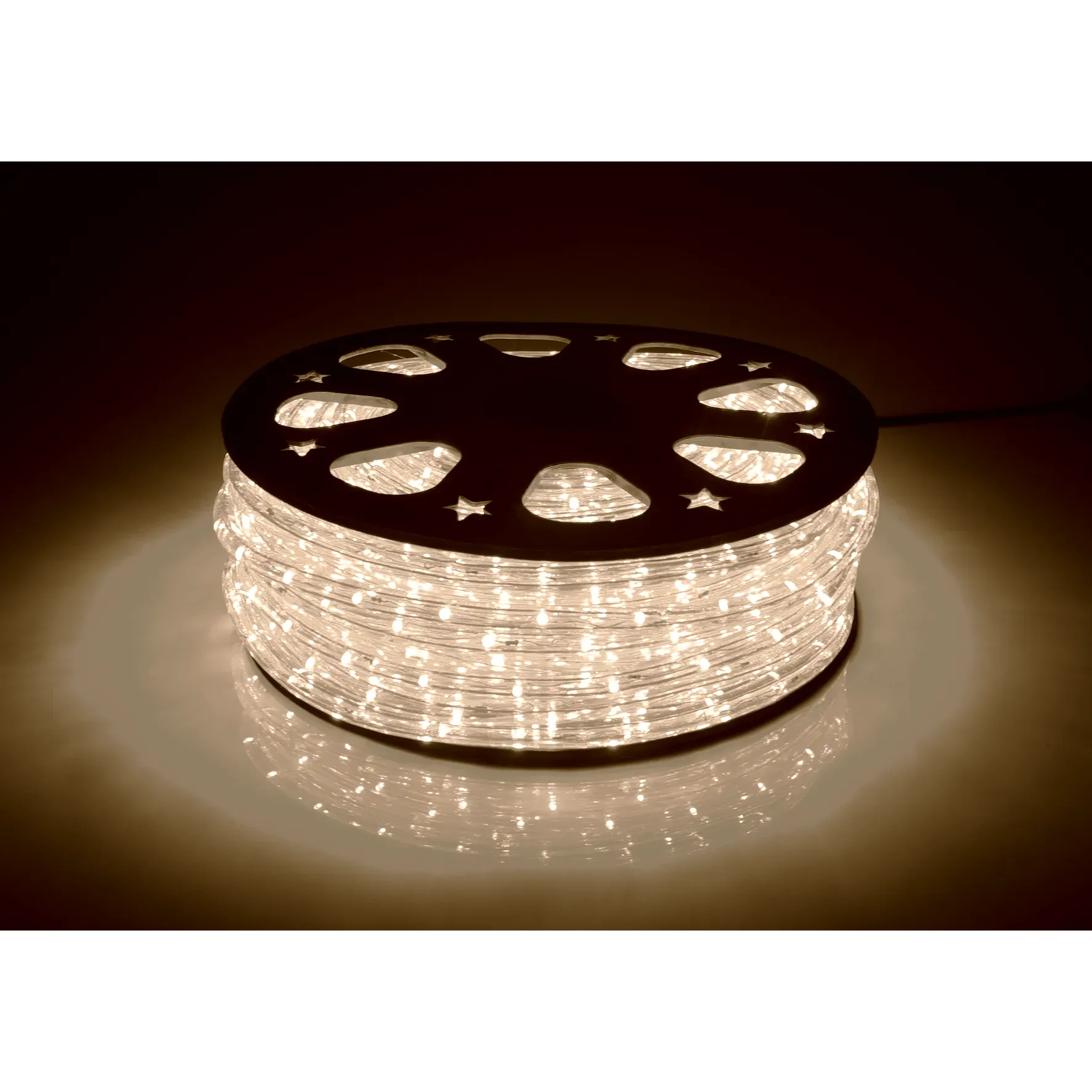 LED-Lichtschlauch McShine, 44m, 1.584 LEDs, IP44, warmweiß, 3000K, 13mm-Ø, 2596lm, 123W LED-Lichtschlauch McShine, 44m, 1.584 LEDs, IP44, warmweiß, 3000K, 13mm-Ø, 2596lm, 123W