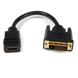 StarTech.com HDMI-auf-DVI-D Videoadapterkabel 20cm – HDMI-Buchse auf DVI-Stecker StarTech.com HDMI-auf-DVI-D Videoadapterkabel 20cm – HDMI-Buchse auf DVI-Stecker
