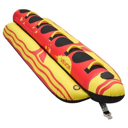 VEVOR Towable Funtube für 5 Personen, Aufblasbares Wasser Tube bis 385 kg Belastung, 5-Sitzer Schlauchboot mit Robustem Nylon-Überzug, Gepolsterten Haltegriffen & Sicherheitsventil, Wassersport-Spaß VEVOR Towable Funtube für 5 Personen, Aufblasbares Wasser Tube bis 385 kg Belastung, 5-Sitzer Schlauchboot mit Robustem Nylon-Überzug, Gepolsterten Haltegriffen & Sicherheitsventil, Wassersport-Spaß